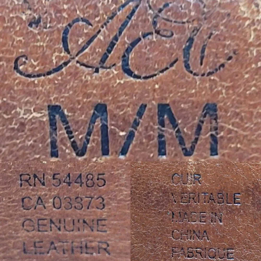 AEO Genuine Leather Brown‎ Belt M Perforated Studded Boho Country Cowgirl